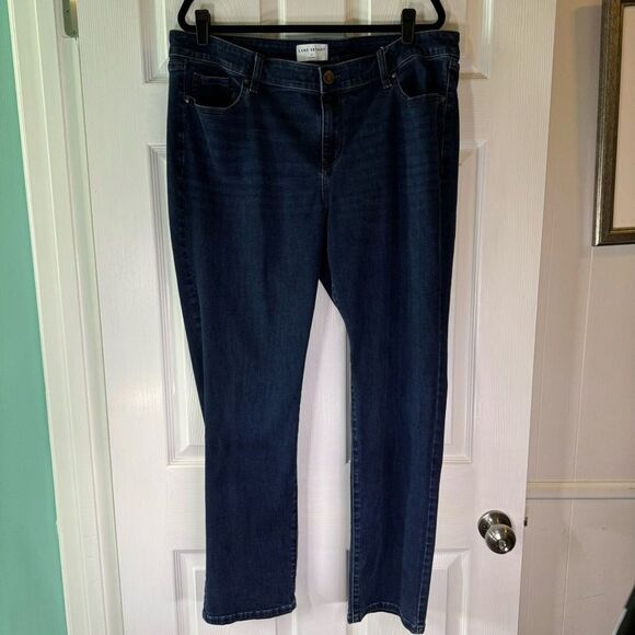Lane Bryant Signature Fit Straight Leg Jean Mid-Rise Everyday Dark Wash Size 20 - Picture 1 of 9